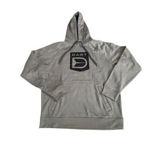 TYR DART Mens Gray Hoodie Sweatshirt Pullover Hooded Long Sleeve Size M